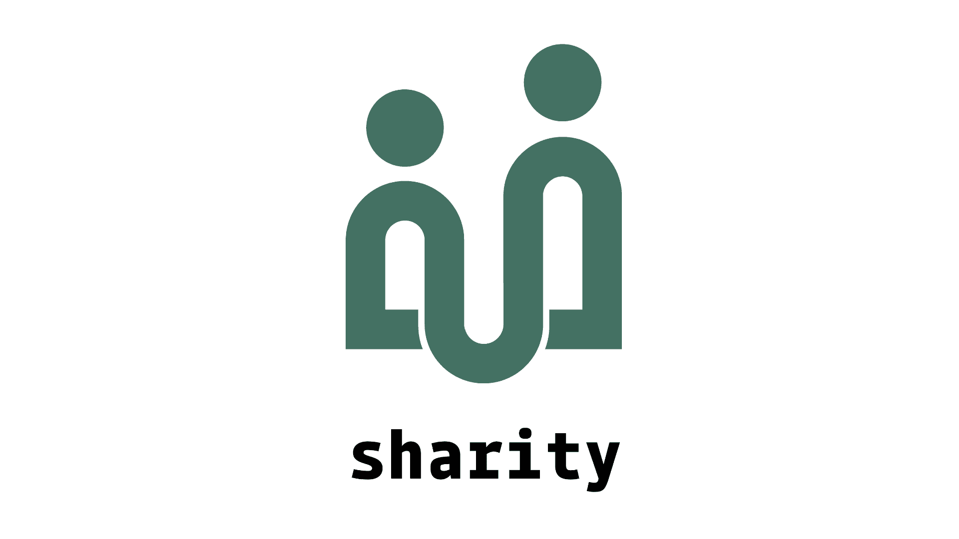 logo of two people and text sharity